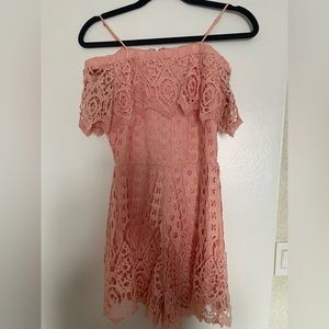 Gorgeous Pink Lace Romper